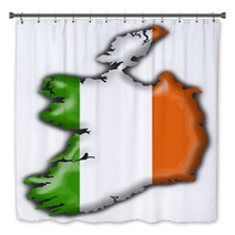 Ireland Button Flag Map Shape Bath Decor 9450315