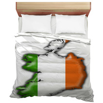 Ireland Button Flag Map Shape Bedding 9450315