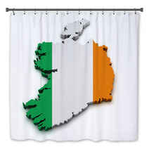 Ireland Flag Map Shape Bath Decor 48901092