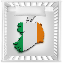 Ireland Flag Map Shape Nursery Decor 48901092