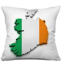 Ireland Flag Map Shape Pillows 48901092
