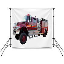 Isolated Fire Truck Picture Backdrops 54248350