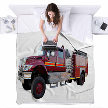 Isolated Fire Truck Picture Blankets 54248350