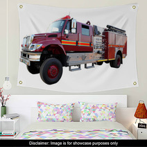 Isolated Fire Truck Picture Wall Art 54248350