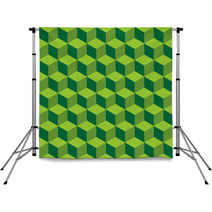 Isometric Pattern In Three Green Color Tones Backdrops 37293047