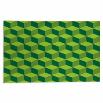 Isometric Pattern In Three Green Color Tones Rugs 37293047