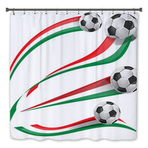 Italian Flag Set With Soccer Ball Bath Decor 63864327