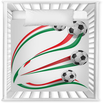 Italian Flag Set With Soccer Ball Nursery Decor 63864327