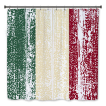 Italian Grunge Flag. Vector Illustration Bath Decor 67844008