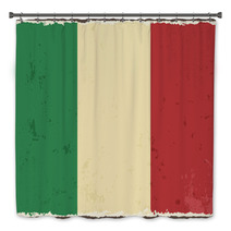 Italian Grunge Flag. Vector Illustration Bath Decor 68331857
