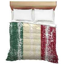 Italian Grunge Flag. Vector Illustration Bedding 67844008