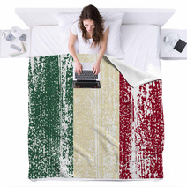 Italian Grunge Flag. Vector Illustration Blankets 67844008