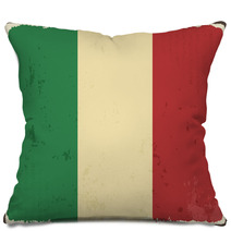 Italian Grunge Flag. Vector Illustration Pillows 68331857