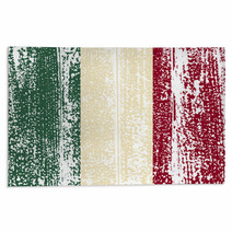 Italian Grunge Flag. Vector Illustration Rugs 67844008