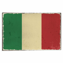 Italian Grunge Flag. Vector Illustration Rugs 68331857