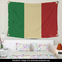 Italian Grunge Flag. Vector Illustration Wall Art 68331857