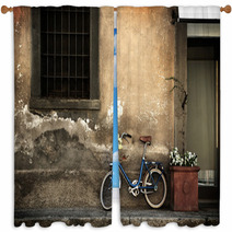 Italian Old-style Bicycle Window Curtains 9186225