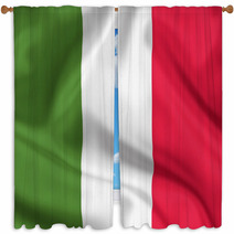 Italian Satin Or Silk State Flag Window Curtains 65417011