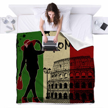 Italian Vintage Poster Blankets 56829268