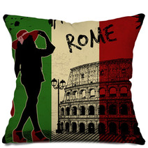 Italian Vintage Poster Pillows 56829268
