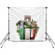 Italy, Attractions Italy And Retro Suitcase, Travel Backdrops 63355533