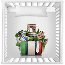 Italy, Attractions Italy And Retro Suitcase, Travel Nursery Decor 63355533