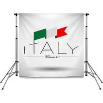 Italy Flag Typography Design Backdrops 63694055