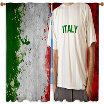 Italy Flag Window Curtains 56362853