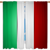 Italy Flag Window Curtains 57552589