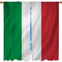 Italy Flag Window Curtains 62186477