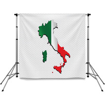 Italy Map And Flag Idea Design Backdrops 64466198