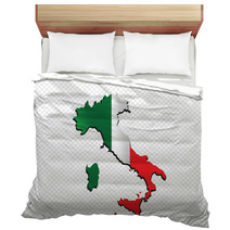 Italy Map And Flag Idea Design Bedding 64466198