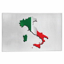 Italy Map And Flag Idea Design Rugs 64466198