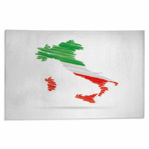 Italy Map Watercolor Vector Rugs 63664450