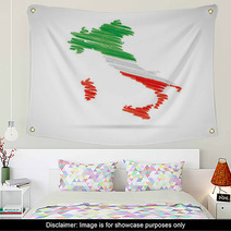 Italy Map Watercolor Vector Wall Art 63664450