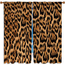 Jaguar, Leopard And Ocelot Skin Texture Window Curtains 68784829