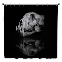 Jaguar Skull In Black And White (side View). Bath Decor 90896824