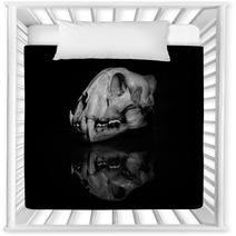Jaguar Skull In Black And White (side View). Nursery Decor 90896824