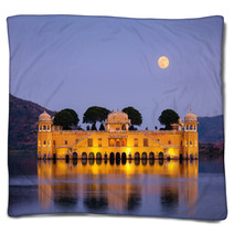Jal Mahal Water Palace Jaipur Rajasthan India Blankets 56337759