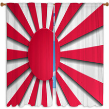 Japa Flag Window Curtains 49577346