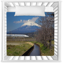 Japan Bullet Train Shinkansen And Mountain Fuji Nursery Decor 63476365