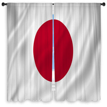 Japan Flag Window Curtains 62195416