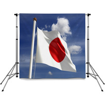 Japan Flag (with Clipping Path) Backdrops 43769662