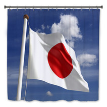 Japan Flag (with Clipping Path) Bath Decor 43769662