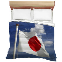 Japan Flag (with Clipping Path) Bedding 43769662