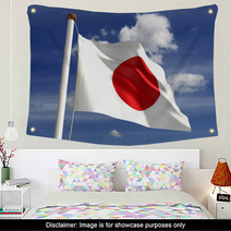 Japan Flag (with Clipping Path) Wall Art 43769662