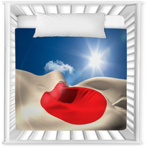Japan National Flag Under Sunny Sky Nursery Decor 66191546