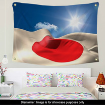 Japan National Flag Under Sunny Sky Wall Art 66191546