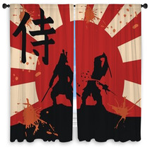 Japan Samurai Window Curtains 50701544
