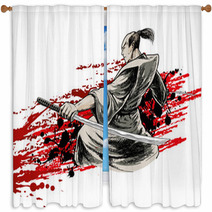 Japan Warrior Window Curtains 45041159